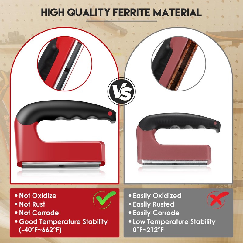 100 Lb Magnet with Handle, Powerful Magnetic Pickup Tool with
