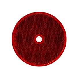Buyers Products 5623316 3.1875 Inch Red Round DOT Bolt-On Reflector, Center Mounting Hole, Truck And Trailer Reflector, Safety Reflector