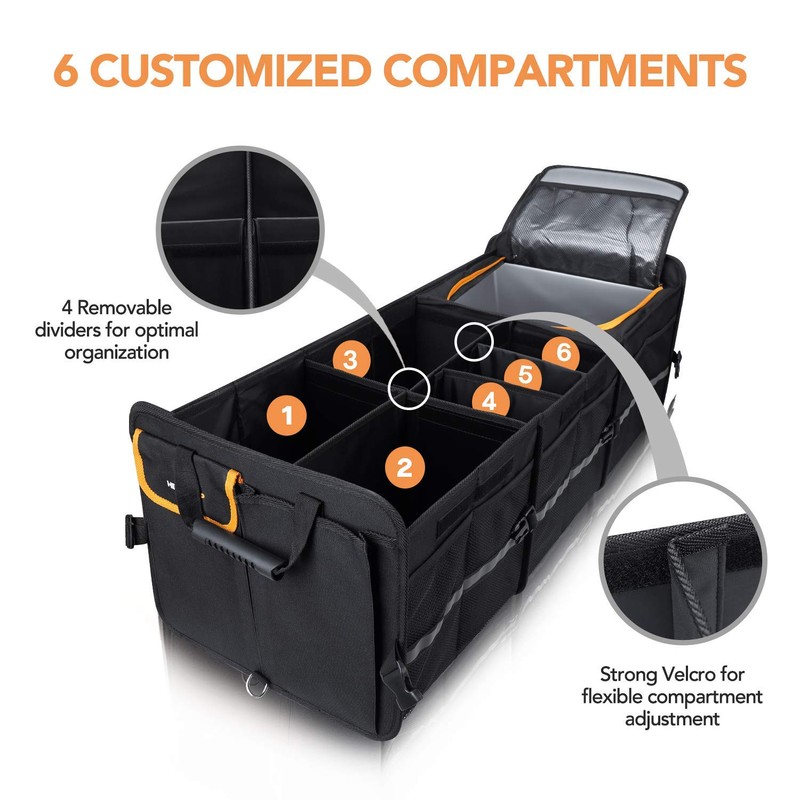 HEYTRIP Large Trunk Organizer With Built-in Leakproof Cooler Bag, 2