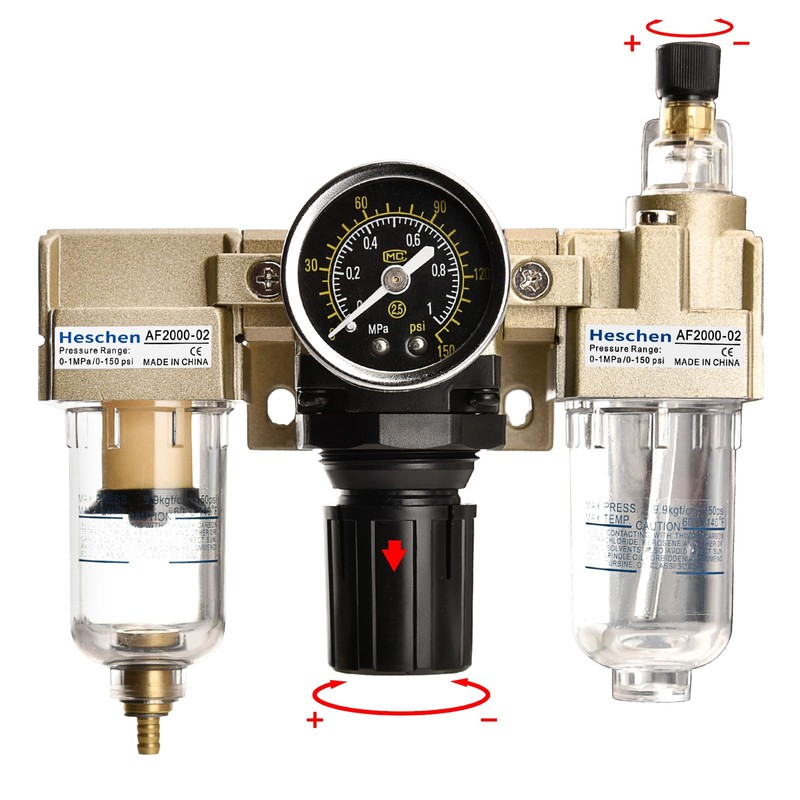 Heschen AC2000-02 Air Source Regulator 0-1 MPa PT 1/4 Inch
