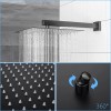 12 Inch Wall Mounted Square Shower System with Adjustable Slide