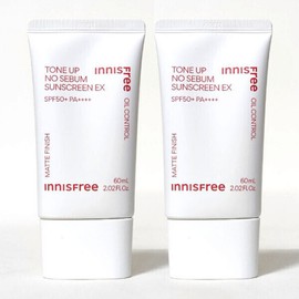 Innisfree Tone Up No Sebum Sunscreen EX 60ml +60ml / 이니스프리 톤업 노세범 선스크린 EX 60ml +60ml