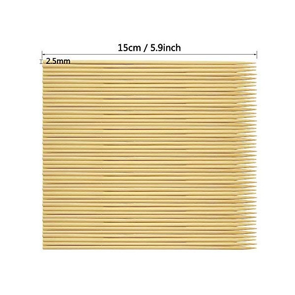 Hysagtek Hysagtek 400 Pcs Wood Skewers 6 Inch Bamboo Skewers