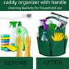 Cleaning Caddy with Handle,Cleaning Supplies 17L Foldable Storage Basket