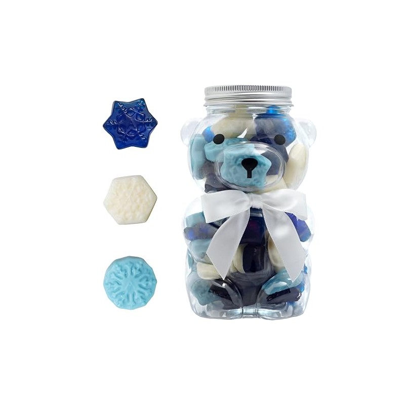 Bear Necessities Snowflake Gummies in Bear Jar - Cute Bow,