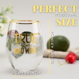 Onebttl True Crime Gifts for Women, Crime Fans, True Crime Podcast, 17 Oz Stemless Wine Glass, Birthday Christmas Gifts Criminal Serial Killer Gifts