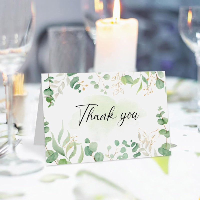 HiABNRT 25 Funeral Thank You Cards with Envelopes, 4x6in, Message