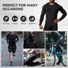 3 Pack Men's Compression Shirts Long Sleeve Athletic Base Layer