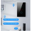 Lsliangmei 2.4GHz WiFi Smart Wall Touch Light Switch (Glass Panel,
