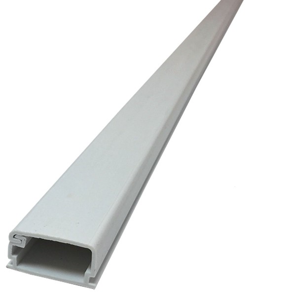 Electriduct Medium Latching Surface Cable Raceways - (5 x 59" Sticks = 24.5FT) - Color: White