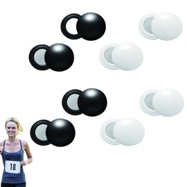 Kalsey Pack of 8 Start Number Holders, Race Number Bands, Start Number Magnets, Start Number Attachment, Marathon Running Start Number Clips, for Marathon/Half Marathon Events