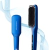cepillo para polvo alisador de pelo (azul genciano)