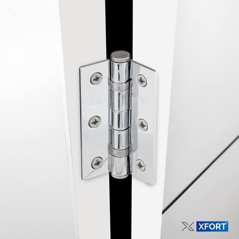 XFORT Polished Chome Liberty Lever On Rose Latch Pack, Complete