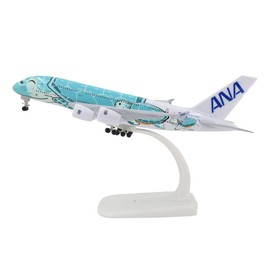 TANG DYNASTY 1:400 Standard Edition A380 ANA Sea Turtle Metal Airplane Model Plane Toy Plane Model (Green)