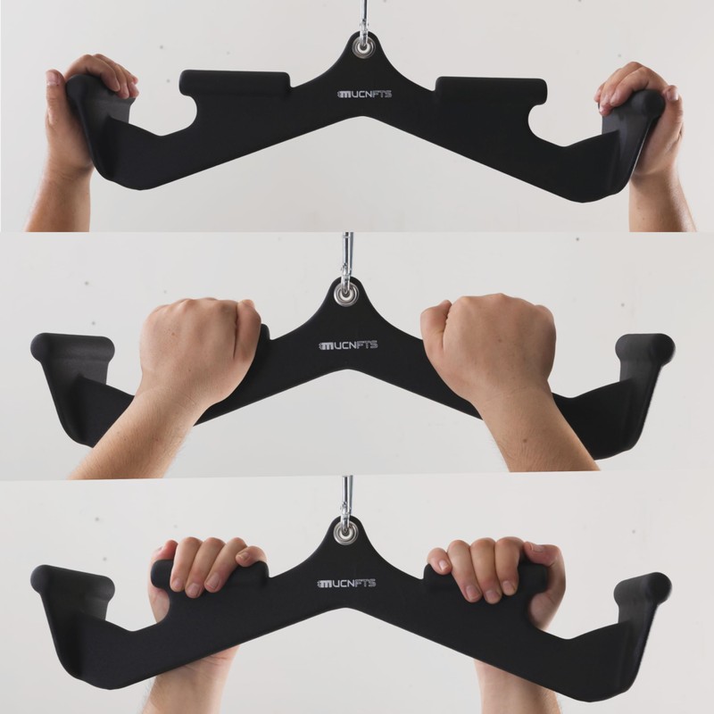 MucnFTS LAT Pulldown Attachments, Thickened Ergonomic Back Tricep Training Handle,