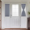 PANOVOUS Grey Blackout French Door Curtains -Door Window Curtain for