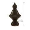Rubbed Bronze Beaded Knob Finial
