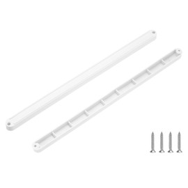 PATIKIL 9 Inch Drawer Slides, 2 Pcs Plastic Guide Rails Side Mounted Rails with Mounting Screws for Cabinet/Drawer/Bedside/Table/Wardrobe, White