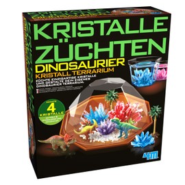Experiment Box Crystals Grow Dinosaur Terrarium - Crystal Growing Set for Children - Scientific Toy - Multicoloured - 27 x 23.5 x 8 cm