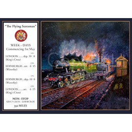 Flying Scotsman Steam Train Surperb Designed Metal Sign-4