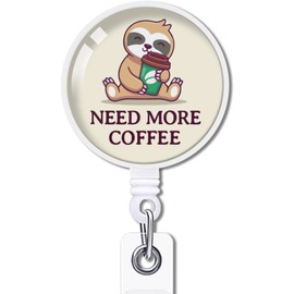 YAZMEEN Retractable Badge Reel with Alligator Clip - Funny ID Badge Holder for Office Worker, Nurse, Doctor, Teacher, Student - Clear Card Holder