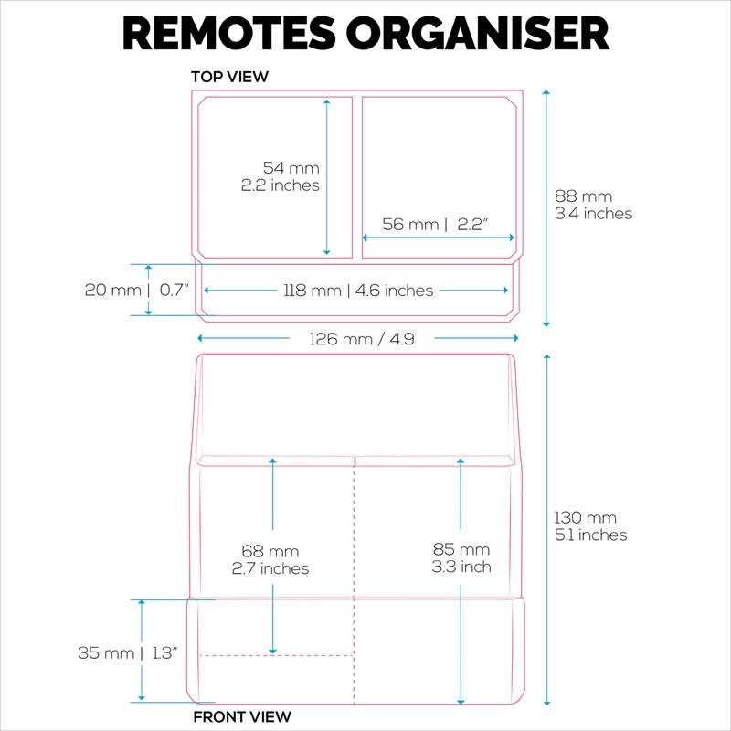 BRAINWAVZ Adhesive Remote Control Wall Mount Holder, Easy To Install,