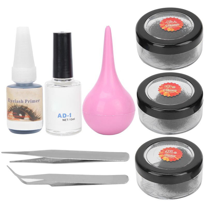 Eyelash Extension Practice Tool Kit Portable False Eyelashes Glue Remover