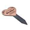 OriginDesigned Brother Heart Shaped Engraved Memorial Plaque Stake - Copper