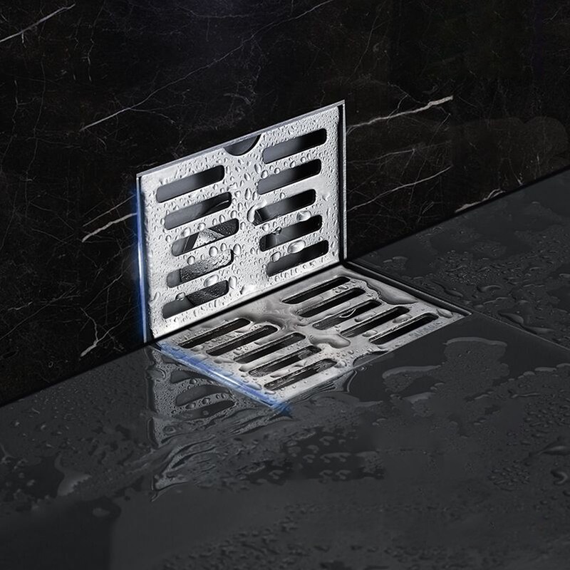Corner Floor Drain 304 Stainless Steel Surfaces Drawing Process L