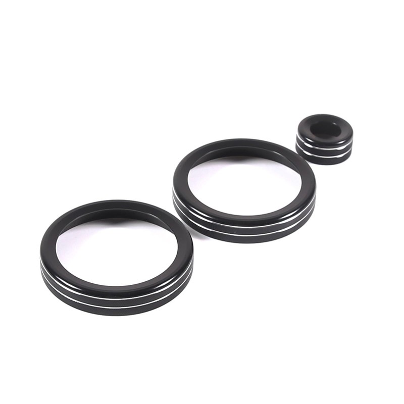 DIYUCAR Aluminium Alloy Car Air Conditioning Volume Knobs Ring Cover