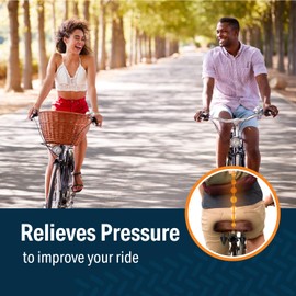 Bikeroo Wide Cruiser Saddle - Comfort Seat Fits Indoor & Outdoor Bicycles - Steel Spring & Elastomer Suspension - Memory Foam - Vintage Brown