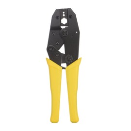 sourcing map Ratchet Crimper Plier Tool for Crimping RG8 RG11 RG174 RG179 RG213 .100" .128" .429" RF Coax/Communications Connectors, Yellow