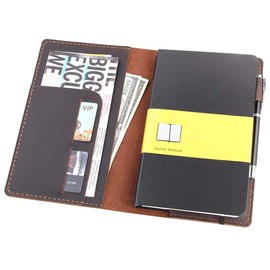 Leather Journal Cover Fits for Moleskine Large Hard Cover Notebook, Handmade Vintage Leather Cover for 5"x8.25" Hardcover Notebooks - Coffee