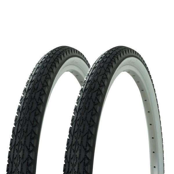 Fenix Cycles 1 Pair of Wanda Diamond Tread Tire White Wall 26 x 2.125, for Beach Cruiser Bikes