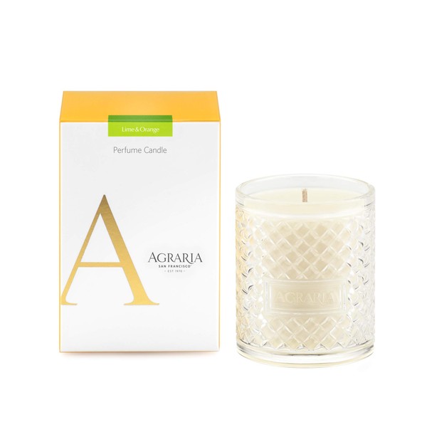 AGRARIA Lime and Orange Scented 7oz Perfume Candle - Premium Soy-Based Wax