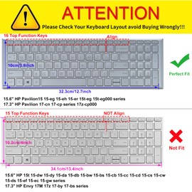 Keyboard Cover for HP 17.3 Laptop 17 17t 17z 17-cn 17-cp 17z-cp100/cp200/cp300 17-cp3047nr 17-cp2033dx 17-cn0020nr cn0021nr cn0023dx cn0025nr cn1053cl 17-cp0056 cp0700dx cp1035cl cp1797nr -Rainbow