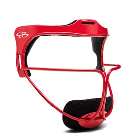 Boombah DEFCON Advanced Steel Fielder's Mask Red - Size Adult