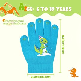 3 Pairs Kids Knitted Mittens Toddler Winter Gloves Boys Girls Stretch Mittens Magic Fleece Lined Full Finger Warm Mittens Cold Weather Gloves for Ski Riding Driving