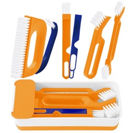 Gucass 7-in-1 Joint Cleaning Brush Kit, Ceramic Tile Cleaning Brush Kit, Joint Brush and Gap Cleaning Brush, Groove Cleaning Brushes, for Deep Cleaning of Showers, Floors, Bathroom and Kitchen