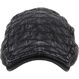 KBETHOS KBM-209 BLK Quilted Cotton Newsboy Ivy Cabbie Hat Cap - (209) Black, One Size