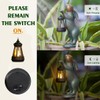 AIXXCUVQ Outdoor Rabbit Garden Ornaments with Solar Lantern Decoration for