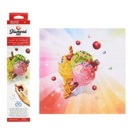 DIAMOND ART BY LEISURE ARTS Ice Cream, 8"X8", Beginner Diamond Painting Kits for Adults, Art for Adults, Kit, Painting
