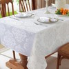 SASTYBALE White Table Cloth Rectangle Tablecloth (60"x84")