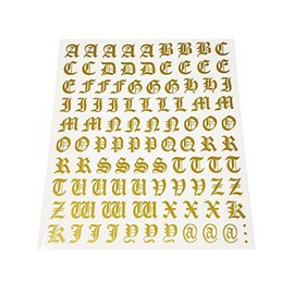 Buchstaben-Set, Aufkleber, Gothic, Gold
