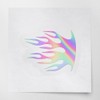 Decal Stickers of Curved Helmet Flame Graphic (Hologram) (Set of
