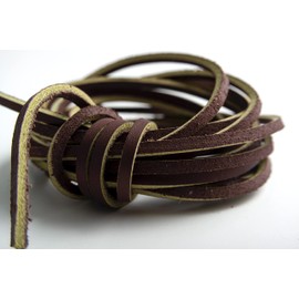 IPEA Leather Cord for Shoes, Accessories, Fashion - 3 Metres Long Square Leather Laces Shoelaces Premium Genuine Leather Creations Bracelets - Color Brown Choco, BSLACCIO-102