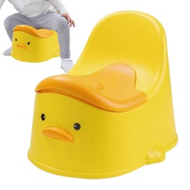 Harilla Toilet Training Potty Real Feel Non-Slip with Cover Realistic Travel Toilet Potty Seat for Outdoor Toddlers Kids Yellow
