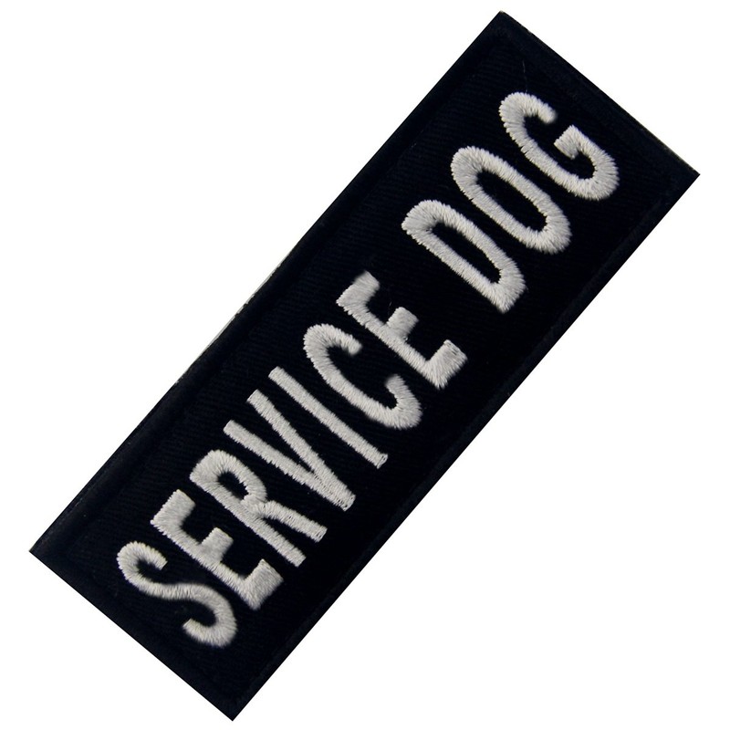 Service Dog Vests/Harnesses Emblem Embroidered Fastener Hook & Loop Patch,