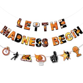 Basketball Banner Madness Party Decorations Let The Madness Begin Banner College Basketball Party Decorations Basketball Theme Party Supplies