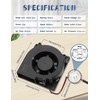 AmRunJe 12V DC Blower Fan 120mm x 32mm, 5inch 2Pin